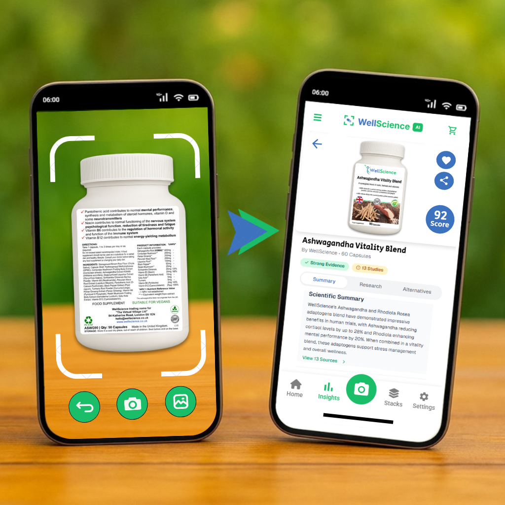 Food nutrition scanning app screens